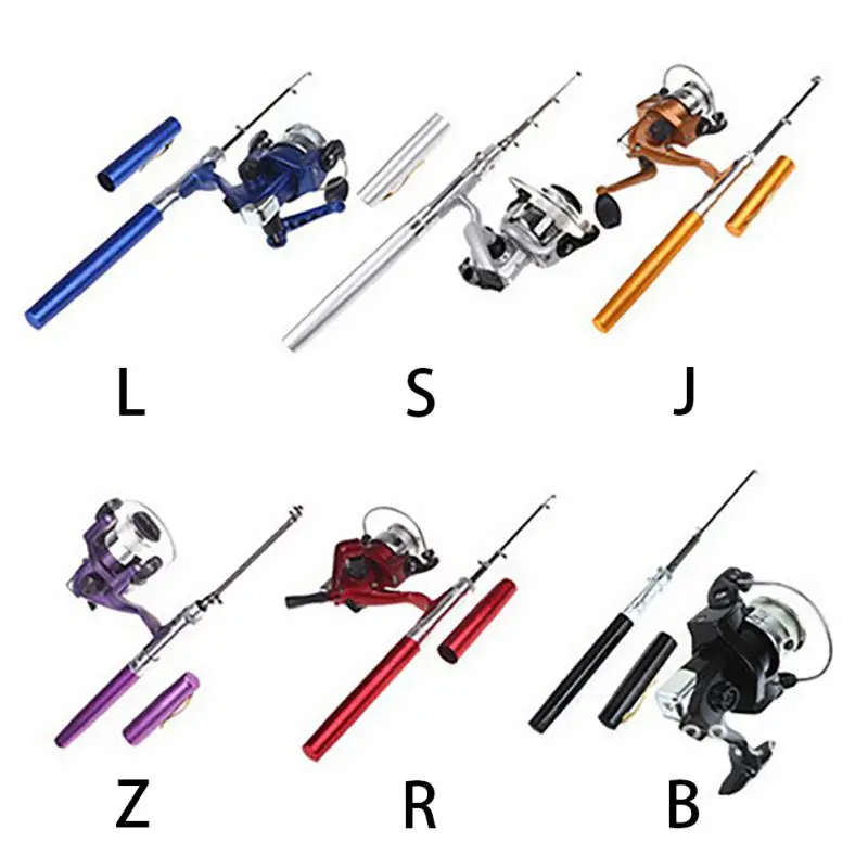 Fishing Rod Reel Line Combo Shape Super Short Telescopic Pole Mini Spinning Wheel Wire Fishing Tackle Rod Combo