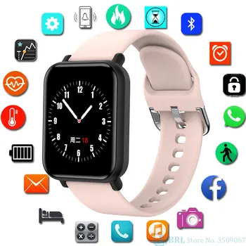 

Full Touch Smart Watch Women Men Smartwatch Electronics Smart Clock For Android IOS Fitness Tracker Square Bluetooth Smart-watch