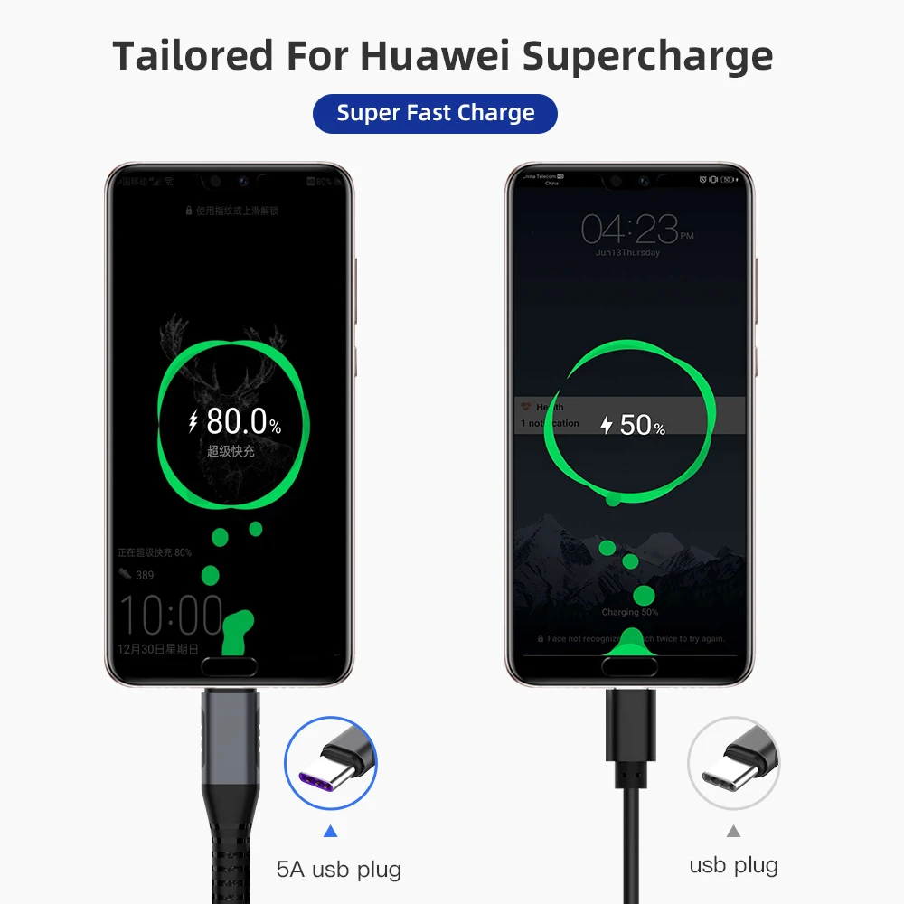 5A супер зарядка USB c-кабель для huawei P30 P20 Lite Xiaomi Mi 9 Quick Charge 3,0 Тип usb C зарядный кабель для передачи данных для samsung S10 S9