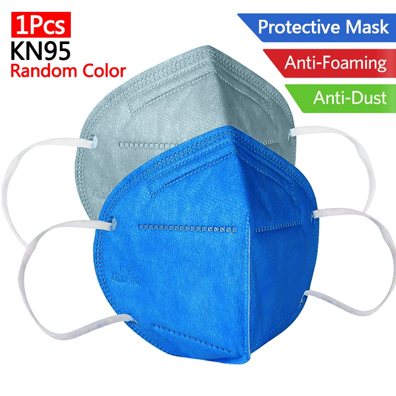 

1Pcs KN95 Face Mask Non-woven Anti Dust Breathable PM2.5 Dustproof PPE Protective Masks Face Mouth Cover Filter Against Droplet