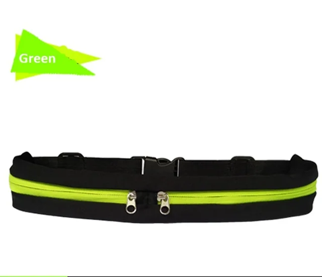 Тонкая Водонепроницаемая поясная сумка для бега держатель для мобильного телефона пояс для бега ультра легкий поясной мешочек фитнес, тренировки, Спорт Аксессуары - Цвет: Green