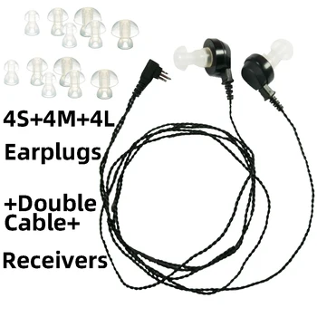 

Pocket Hearing Aid Receiver Cable Earplugs for 3 Pin Hear One Cable + One Receiver + Six earplugs+One ear plug adaptor