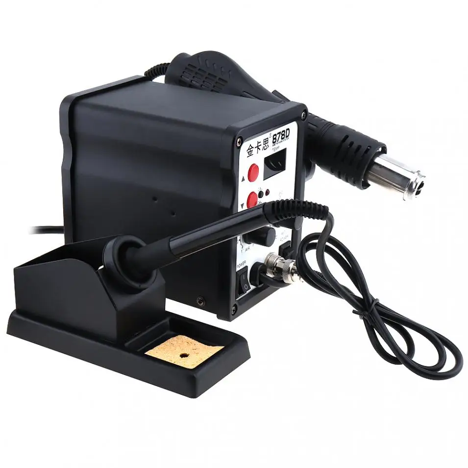 878D 220V 700W SMD Digital Display Soldering Station Hot Air Gun Solder Iron for Desoldering Welding Electronic Products