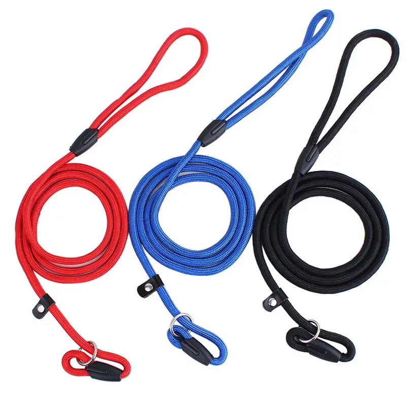 130CM Pet Dog Nylon Rope Training Leash Slip Lead Strap Adjustable Collar Traction Rope for Small & Medium Breed Dogs Supplies