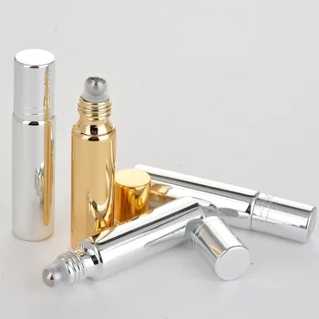 

Essential Oil Bottles 5ml 10ml Roll on Stainless Steel Roller Ball Massager Eye Cream Perfume Refillable Empty Bottle Container
