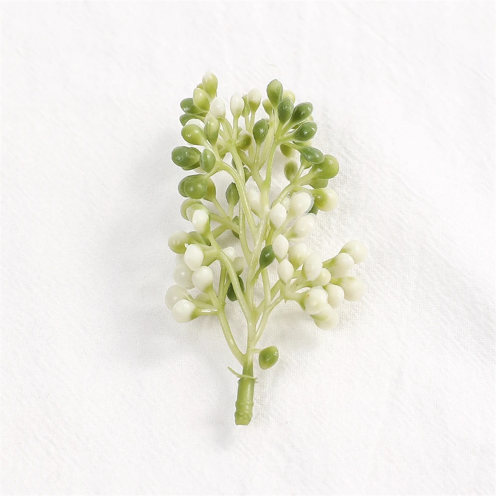 10 Stück grüne künstliche Farne Blatt gefälschte Pflanzen Eukalyptus Blume Wandranken Hochzeit Zuhause ​ Dekor Grün Weihnachtszubehör – Detail 17