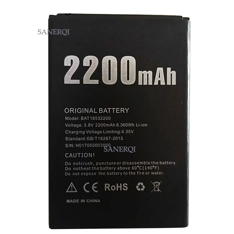 

2200mAh BAT18532200 High Quality Replacement Battery ​For DOOGEE X53 Batteries Bateria Smart Phone For DOOGEE X53 Battery