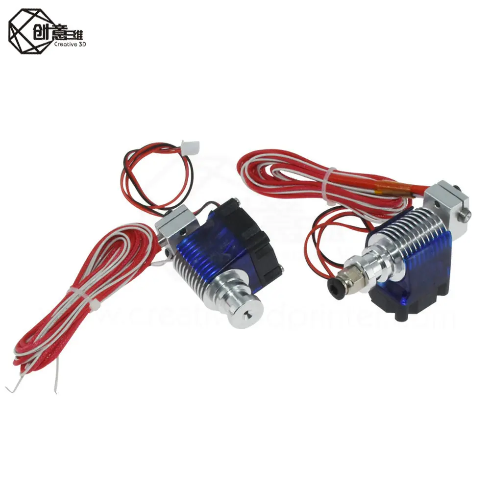 V6 j-головка Hotend экструдер комплект 3D принтеры часть Вентилятор охлаждения кронштейн блок термисторы сопло 0,4 мм 1,75 мм нити Боуден запчасти