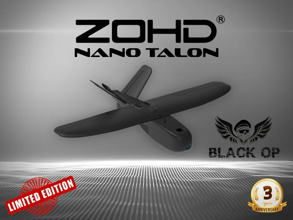 ZOHD Nano Talon черный OP 860 мм размах крыльев AIO V-Tail EPP литой FPV крыло RC самолет