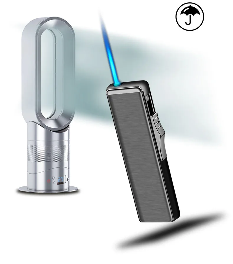 Серебристая газовая зажигалка турбо зажигалки принадлежности для курения Зажигалка гаджеты для мужчин креативные электронные зажигалки