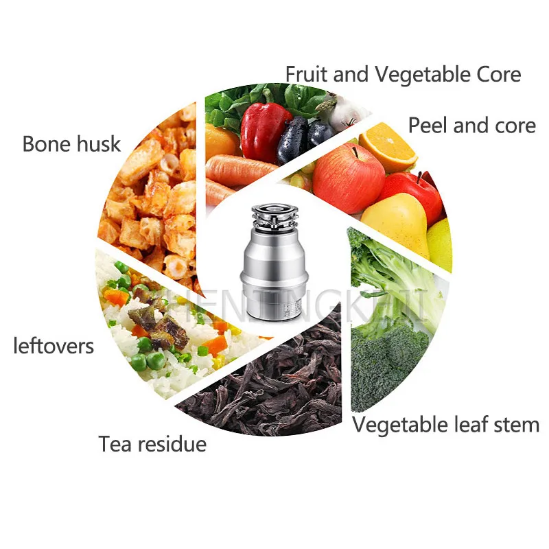 Food Waste Disposer Kitchen Home Sink Sewer Kitchen Fruit  Core Vegetable Leaf Stem Tea Residue Punch Free Processor Appliances 6