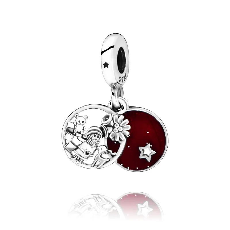 Рождественские очаровательные оригинальные браслеты BeadsSanta Love Peace Joy Оригинальные европейские для женщин