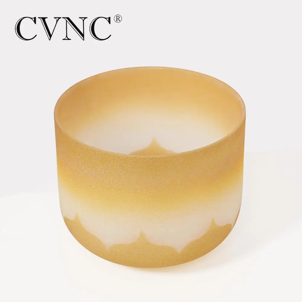 CVNC 8" Note C Root Chakra Frosted Quartz Crystal Singing Bowl Free Shipping Cost