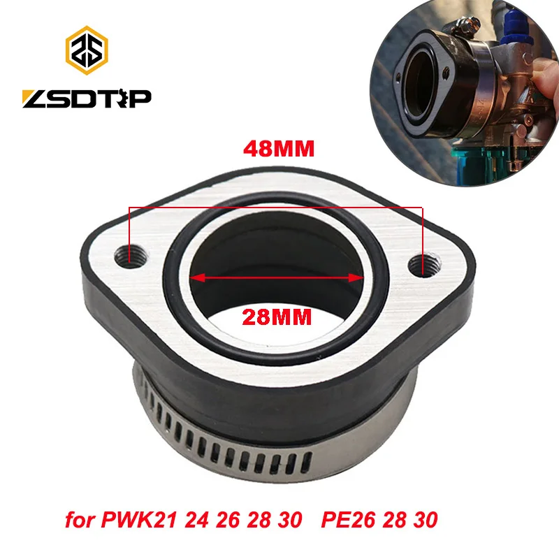Motorcycle Carburetor Adapter Inlet Intake Pipe For PE26 28 30 PWK21 24 26 28 30 Fit 110 125 150 190cc Engine