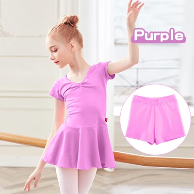 Новое поступление; хлопковое балетное трико для малышей; танцевальное платье для девочек; спортивный костюм; детская одежда для балета; одежда для занятий танцами - Цвет: Separated Puple