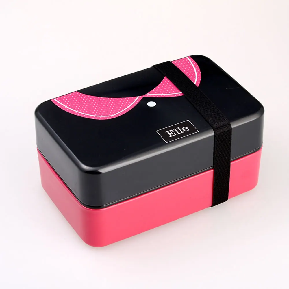 Bento Box пластиковый Ланч-бокс PP галстук офисные кухонные аксессуары Школьные двухслойные 730 мл модные экологически чистые Ланч-бокс