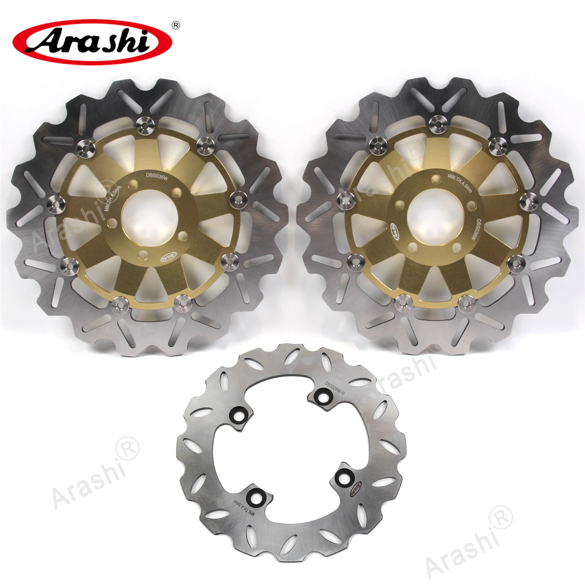 Arashi 1 Set For KAWASAKI Z1000 2003 2004 2005 2006 CNC Front Rear Brake Disc Disks Brake Rotors Z750 Z 750 2004 2005 2006