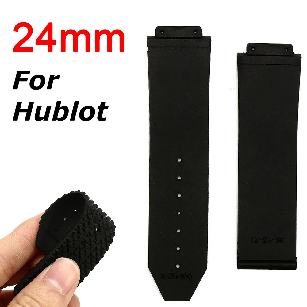 

24mm Watch Belt Water Resistant Watch Strap For Sports And Divers Watches Adjustable Silicone Rubber Replacement Soft With Tool
