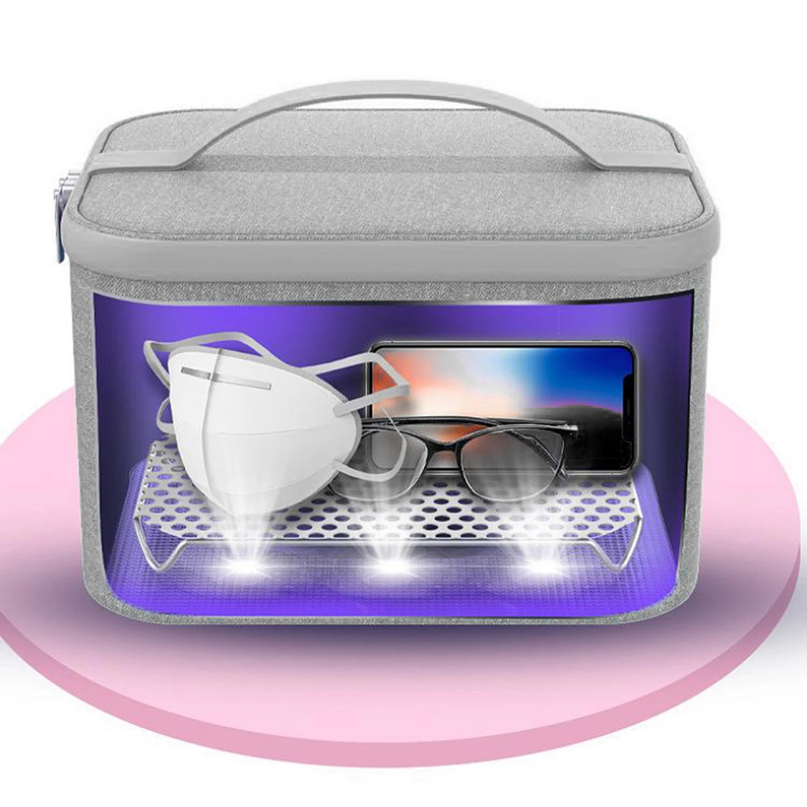 USB Portable UV Light Sterilizer Bag UVC Sterilizing Sanitizing Disinfecting Box UV Light Sanitizer for Room Phone Handheld