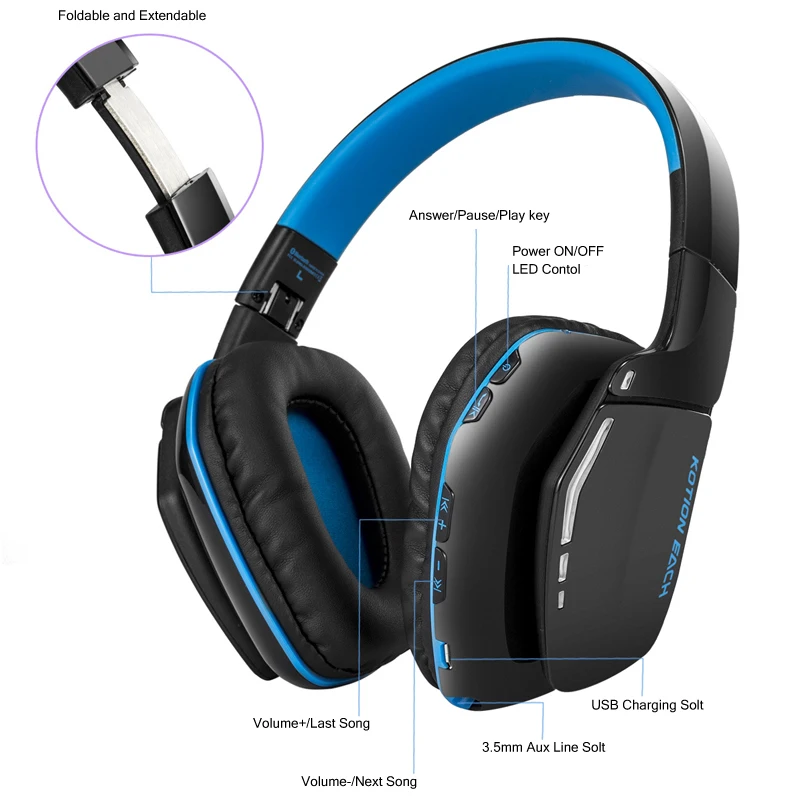 B3506 Bluetooth наушники 3,5 мм Интерфейс Проводная плюс беспроводная гарнитура складная игровая Музыка Стерео шумоподавление наушники