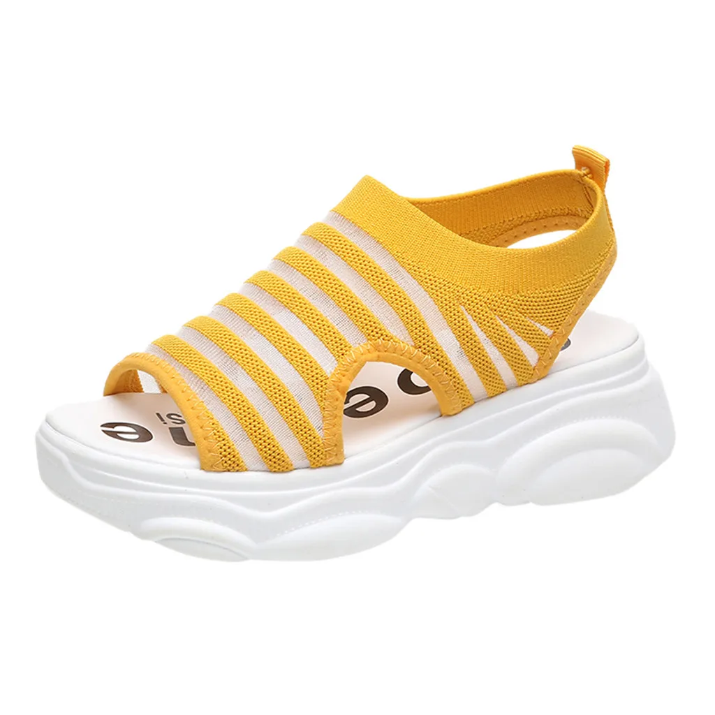 

Sandals Woman Shoes Mesh Opening Ventilation Rubber Platform Comfort Wedges Peep Toe Fashion Sandals Women Summer Shoes