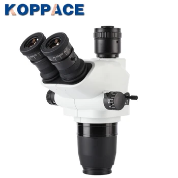 

KOPPACE 6.7X-45X Magnification,Trinocular Stereo Microscope lens,0.5X Camera interface,with the Magnification locking Function