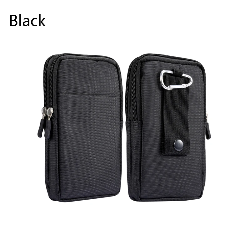 Universal Outdoor Mobile Phone Pouch with Dual Zippers & Belt Clip