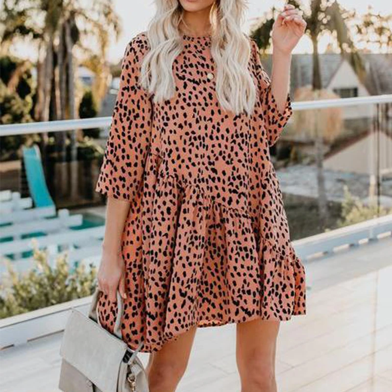 plus animal print dress