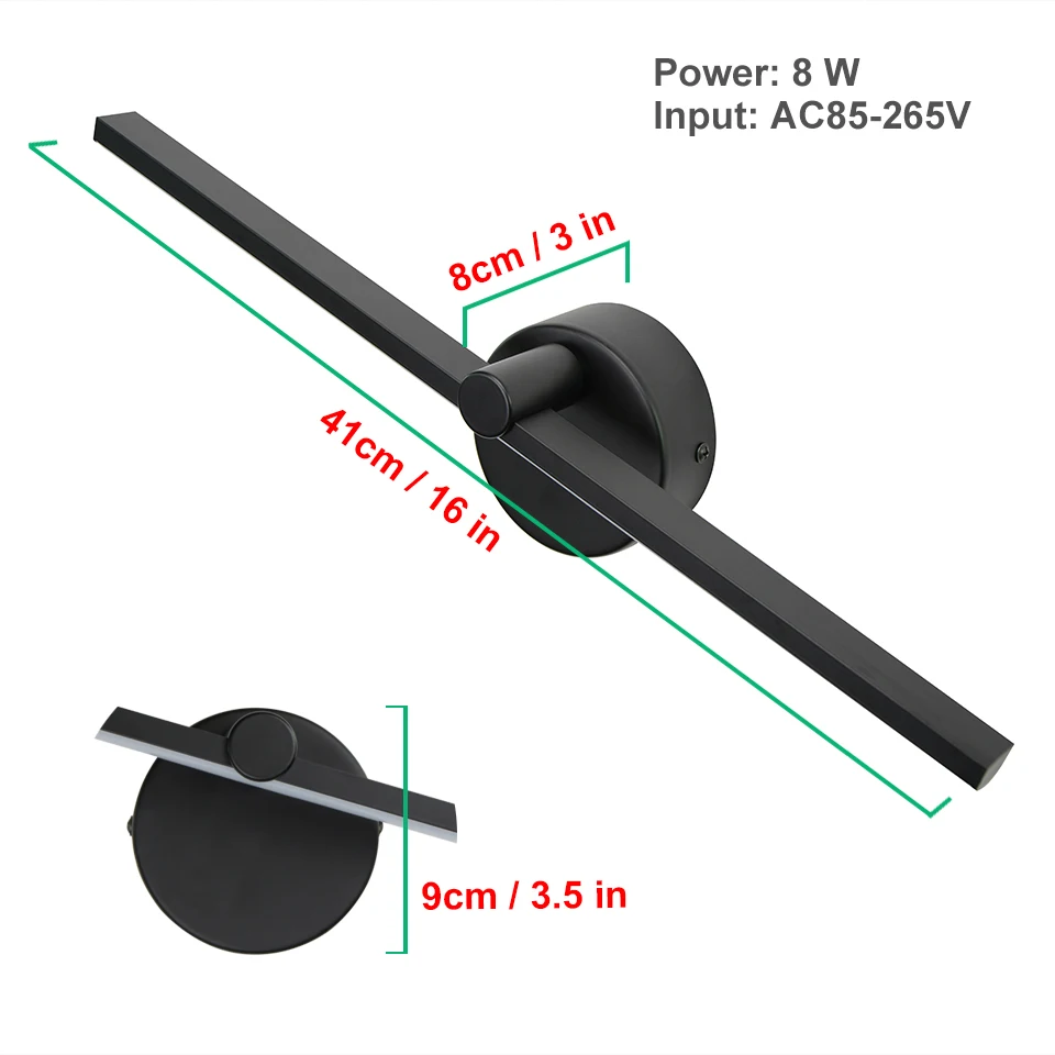 Nordic LED Indoor Wall Lamps 8W Wall Lights For Home Bedroom Bedside Mirror Front With Switch Sconce AC110V/220V