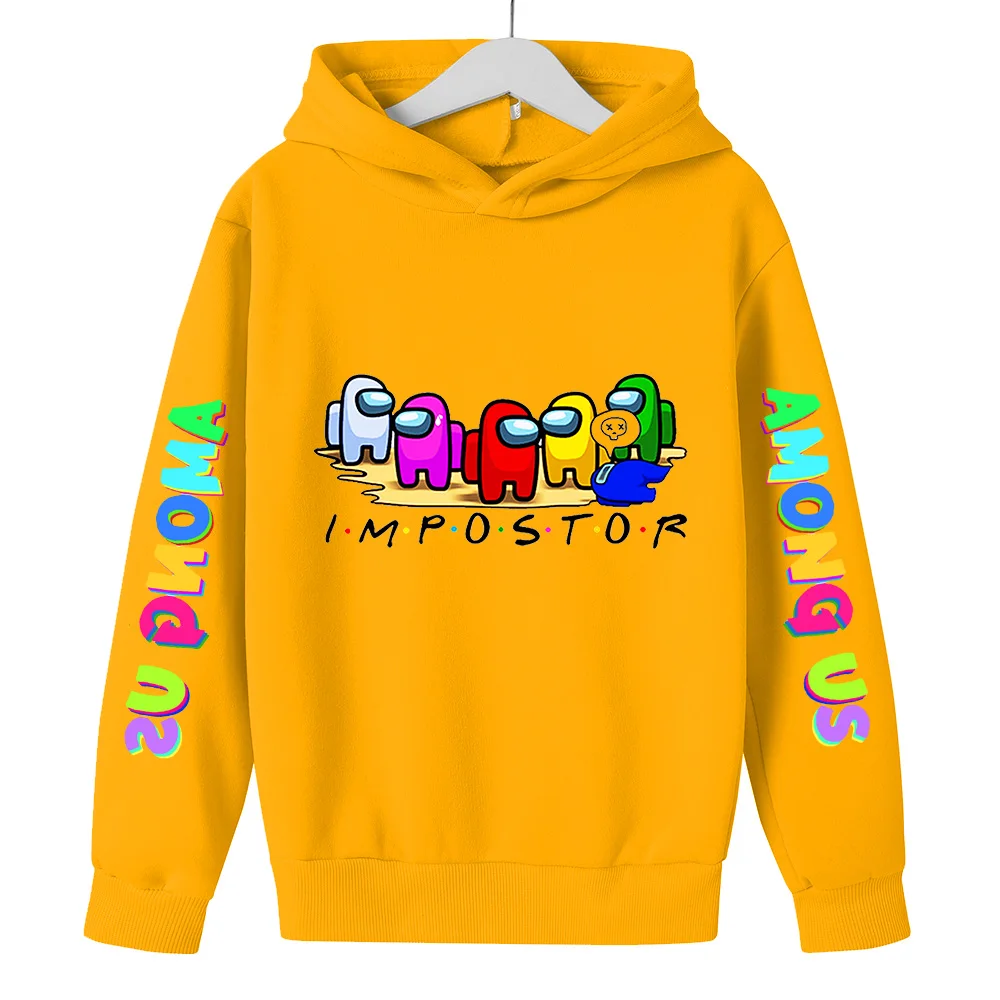 Juego caliente entre nosotros Sudadera con capucha Niño Impostor gráfico ropa de calle de Anime de dibujos animados sudadera estampado Harajuku de manga larga ropa de niña