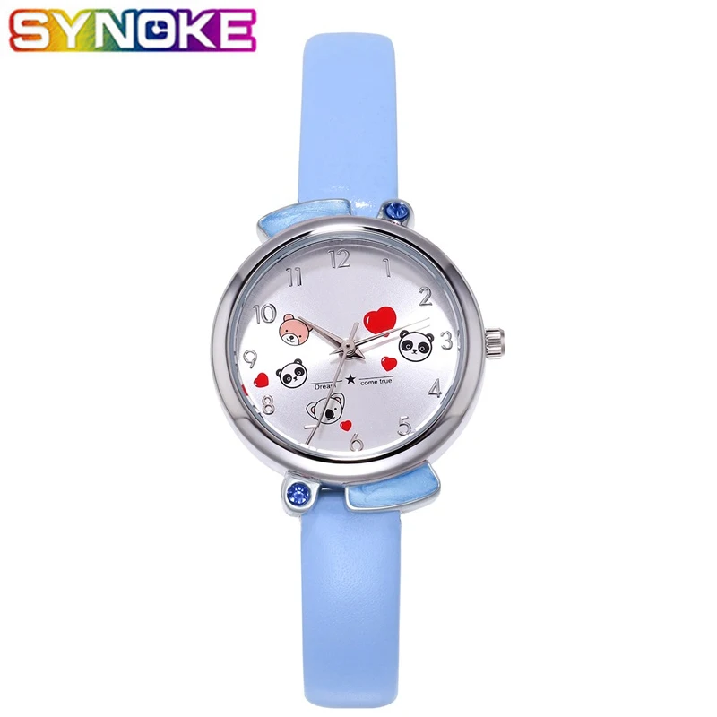 

SYNOKE Kids Quartz Watches Colorful Lovely Pandas Waterproof Children Wrist Watch Boys Girls Watch Birthday Gift for Kids