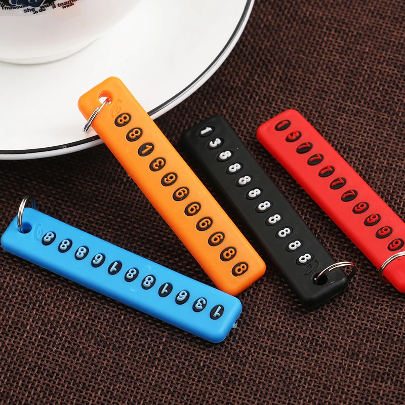 Car Keys AntiLost Keychain Creative Phone Numbers Showing Key Chain