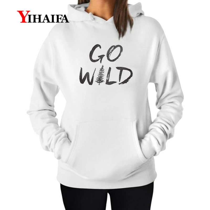 

YIHAIFA gym bluzy New ladies Hoodie Letters Printed itself Hoodies Casual Women Sweatshirt Hooded Coat