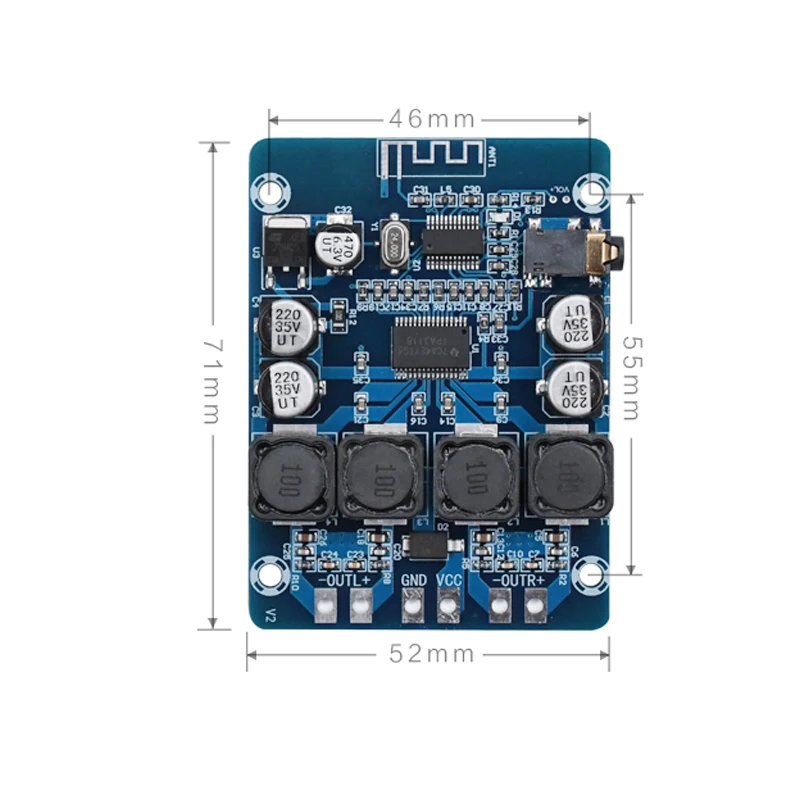 KYYSLB TPA3118 45 Вт * 2 усилительная плата Bluetooth DC12 ~ 28 в XH-M314 цифровой усилитель мощности плата AUX декодер доска 4 ~ 8 Ом 20 м