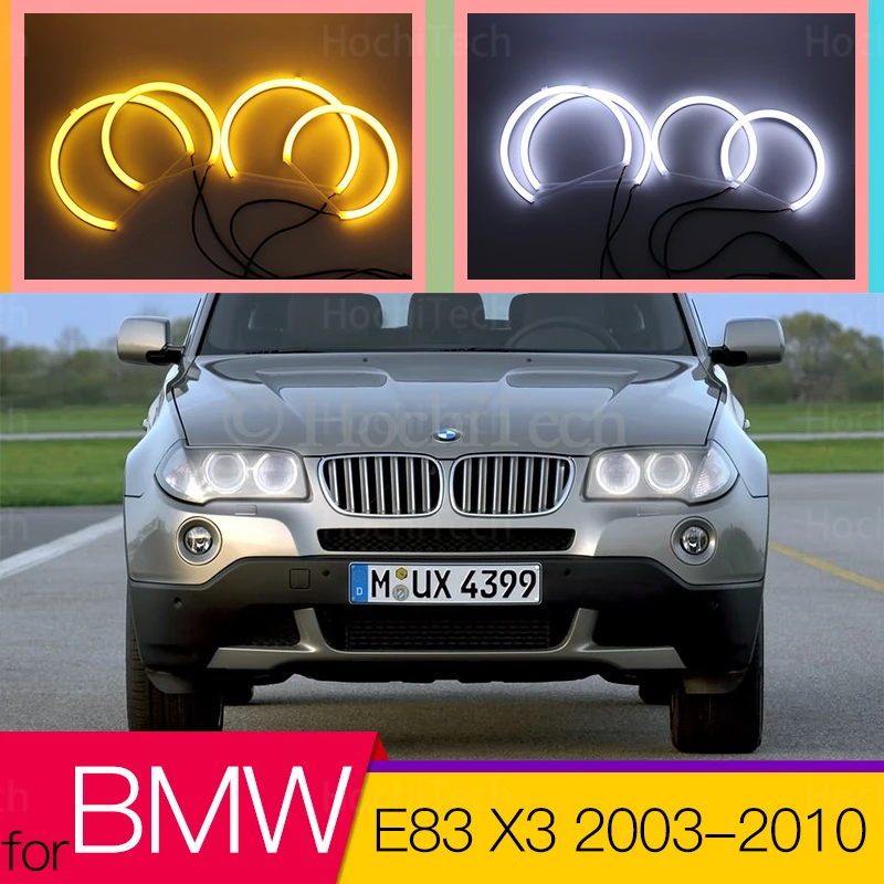 Switchback Cotton Light Led Angel Eye Halo Dual Color Per Bmw E83 X3 2003-2010