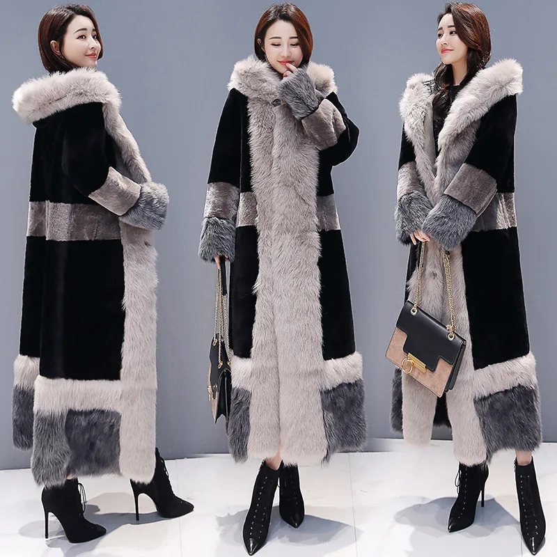 

High-End Glorious Thick Warm Coat Women's Exta-long Winter 2019 New Style Elegant Debutante Loose-Fit over-the-Knee Overcoat