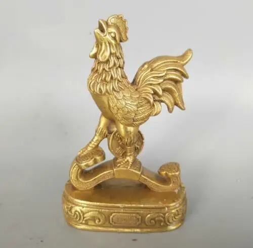 

Китайская латунная резьба ручной работы, статуя цыпленка, животное, подарок для украшения дома