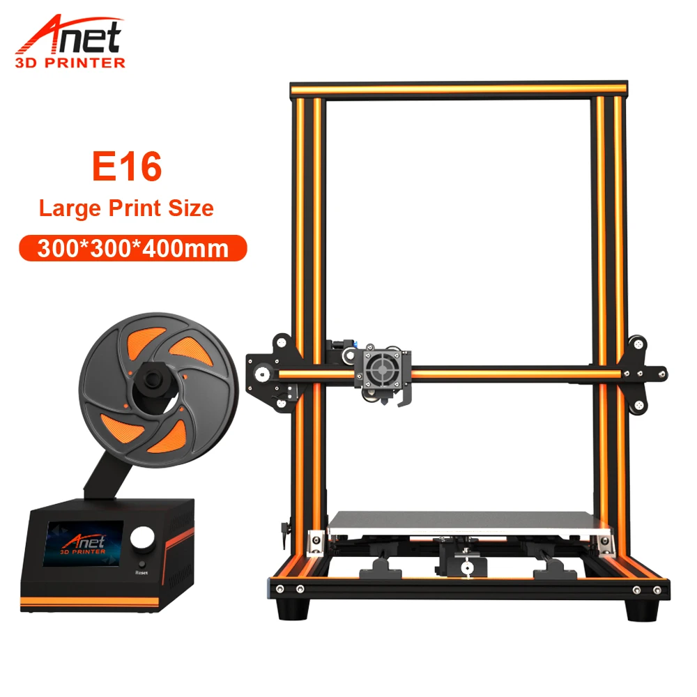 Обновленный Anet E10 E12 E16 настольный 3d принтер с ЖК-дисплеем 12864 офлайн печать Низкий уровень шума 3D DIY Набор принтер большой размер печати