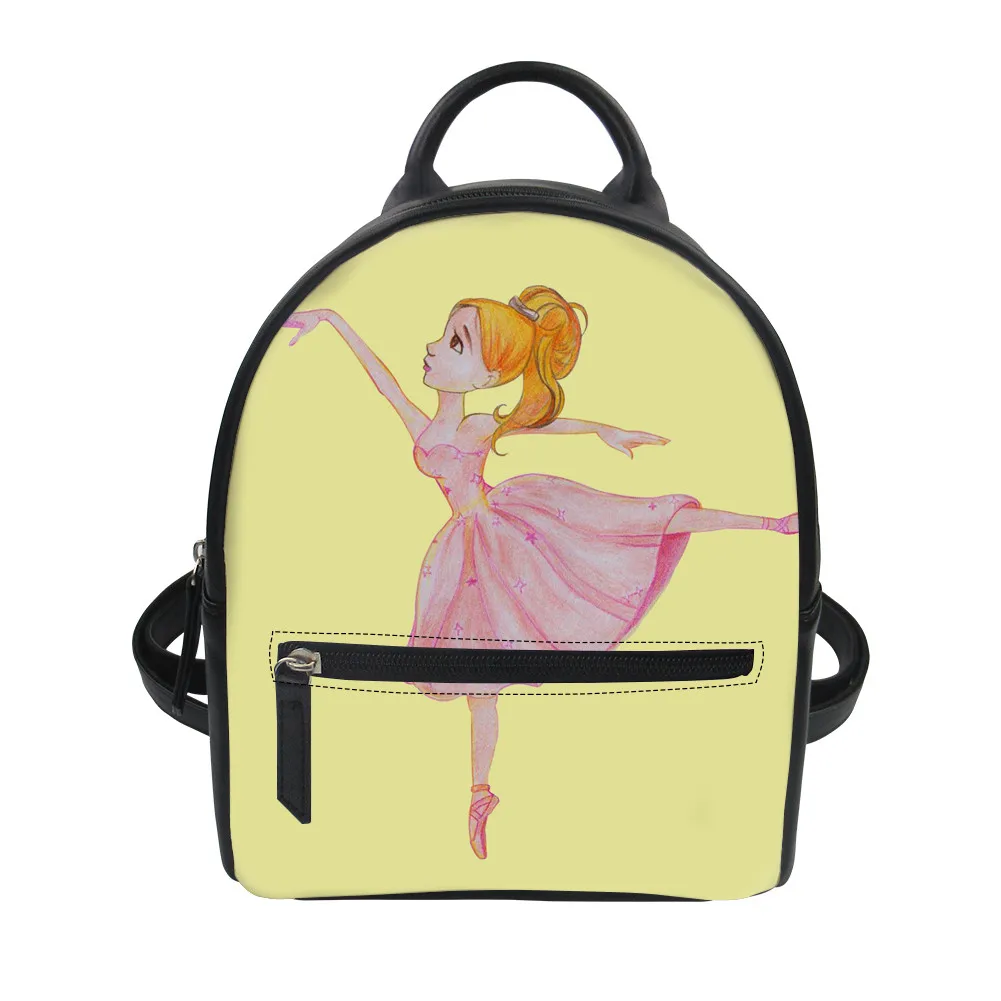 

Custom patterns Women's luxury backpacks Ballet girl Print Bagpack Casual Anti Theft Backpack for ladies travel backpack