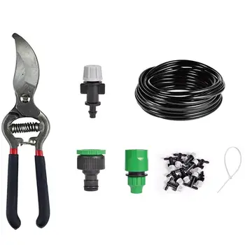 

Patio Misting Mini Flow Drip Irrigation Misting Cooling System with 8 Inch High Carbon Steel Pruning Shears Cutter Tools