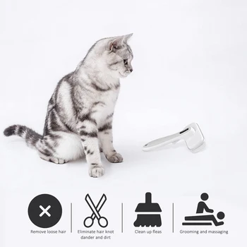 

New Pet Dog Hair Removal Combs Cats Fur Cleaning Brush Grooming Combs Tool Candy Color Non-slip Grooming Brush Pet Trimmer Combs