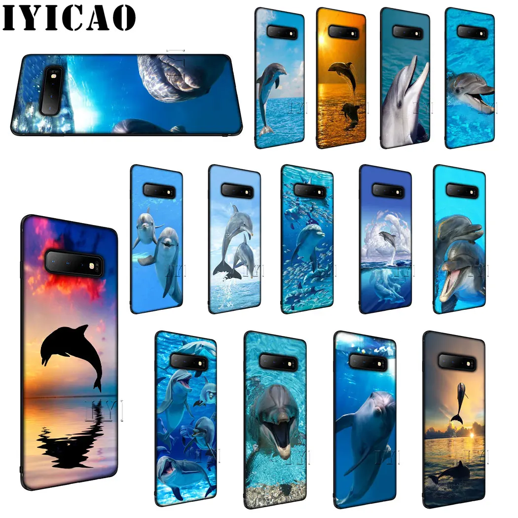 IYICAO океан животных Дельфин Мягкий силиконовый чехол для samsung S6 S7 S8 Edge S9 S10 Plus S10e