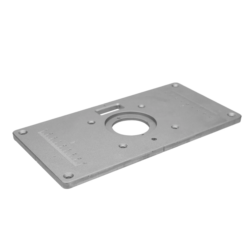 

Hot New Multifunctional Router Table Insert Plate Aluminium Wood Trimmer Models Engraving Machine with 4 Rings Tools