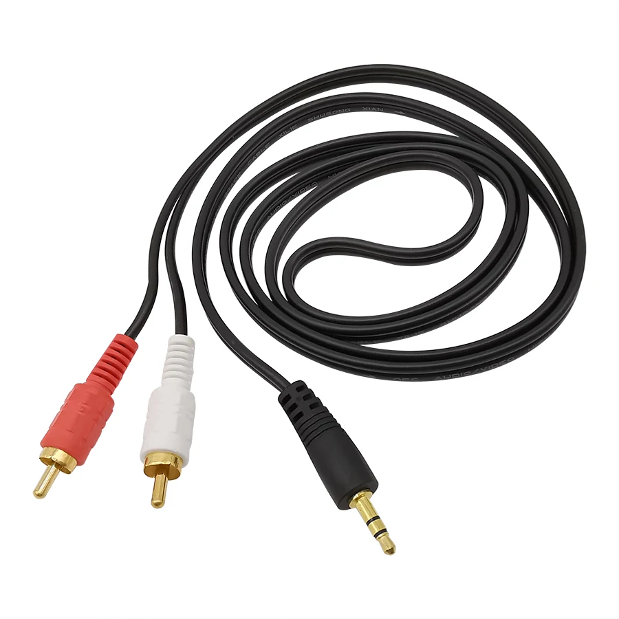 1 шт. Длина 5 м Dual RCA штекер для 3 мм AUX Стерео AV аудио разветвитель кабеля Разъем |