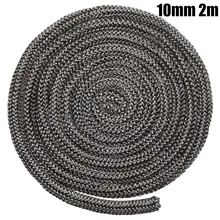 Fiberglass Rope Seal Black Stove/Fire Rope  Wood Burning Stove 10/12mm 2m Length Log Burner Door Seal