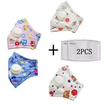 

Cute Cartoon Mouth Cover Face Outdoor Mouth Mask with Breathing Valve for kids