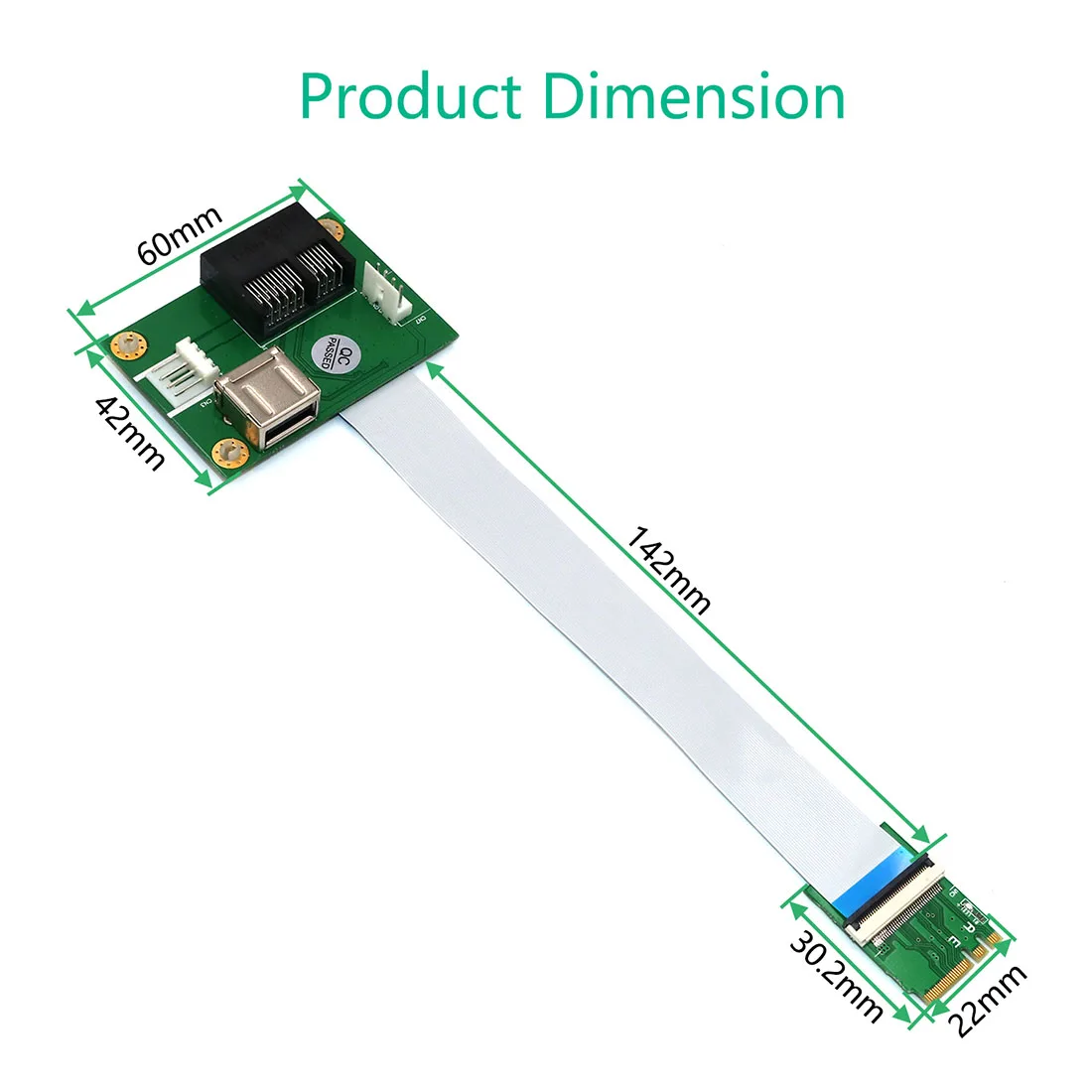 M.2 NGFF ключ/E для PCIE Riser адаптер PCI-E X1 USB 4Pin Мощность адаптер PCI Express Удлинительный кабель для клавиатуры компьютера полный Скорость