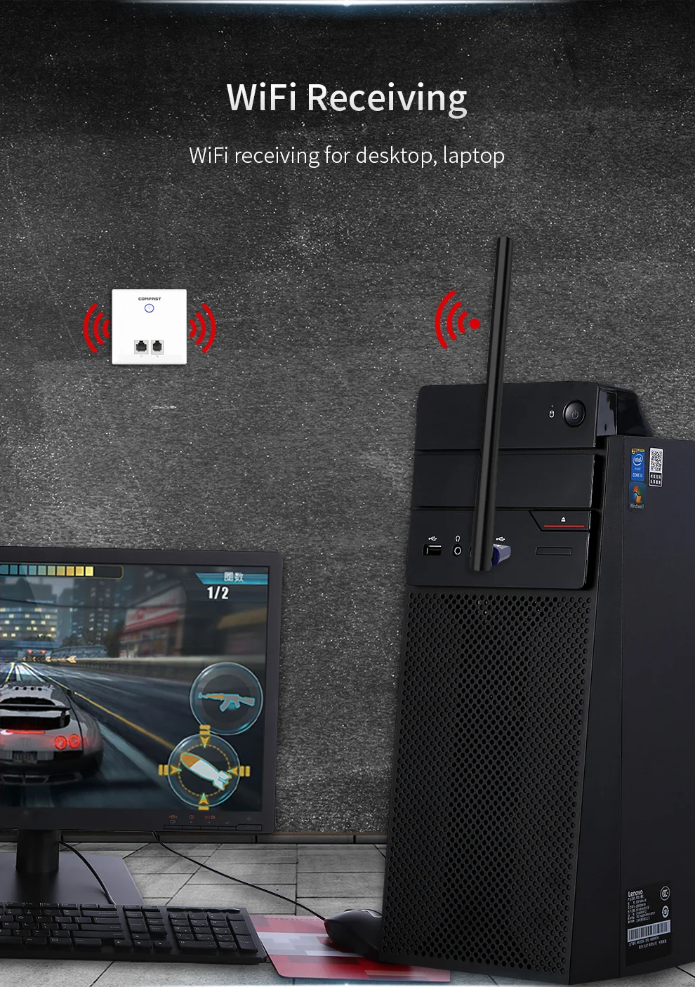 650Mbps USB Wifi Adapter Bluetooth V4.2 Wireless Network Card Wifi