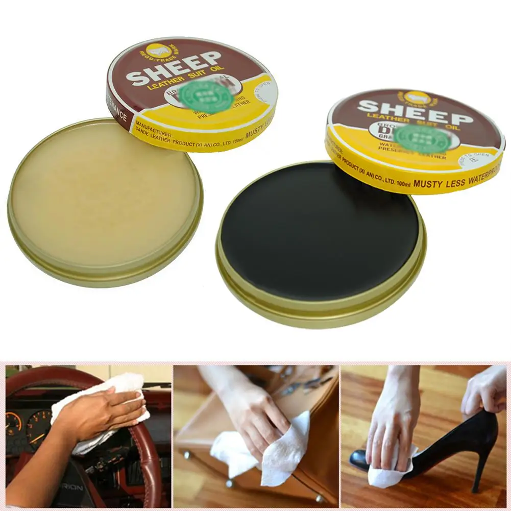 Car 100 Ml Interior Leather Care Cream Waterproof Anti-dry Balsam Conditioner Restorer For Smooth Leather Sofa Shoes