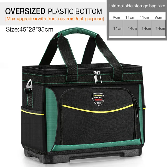 YLD Electrician Bag Multi-function Tool Bag1680D Oxford Waterproof Large Capacity Wear-resistant Tool Storage ToolKit DIY Tools metal tool chest Tool Storage Items